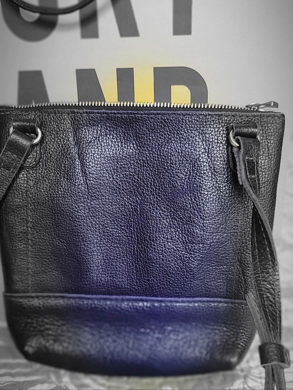 Portland Leather Festival Bag in Cobalt - Picture 2 of 5